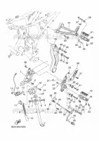 SUPPORT / REPOSE PIEDS pour Yamaha TRACER 7 A2 35KW de 2022