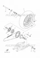 ROUE ARRIERE pour Yamaha TRACER 7 A2 35KW de 2022