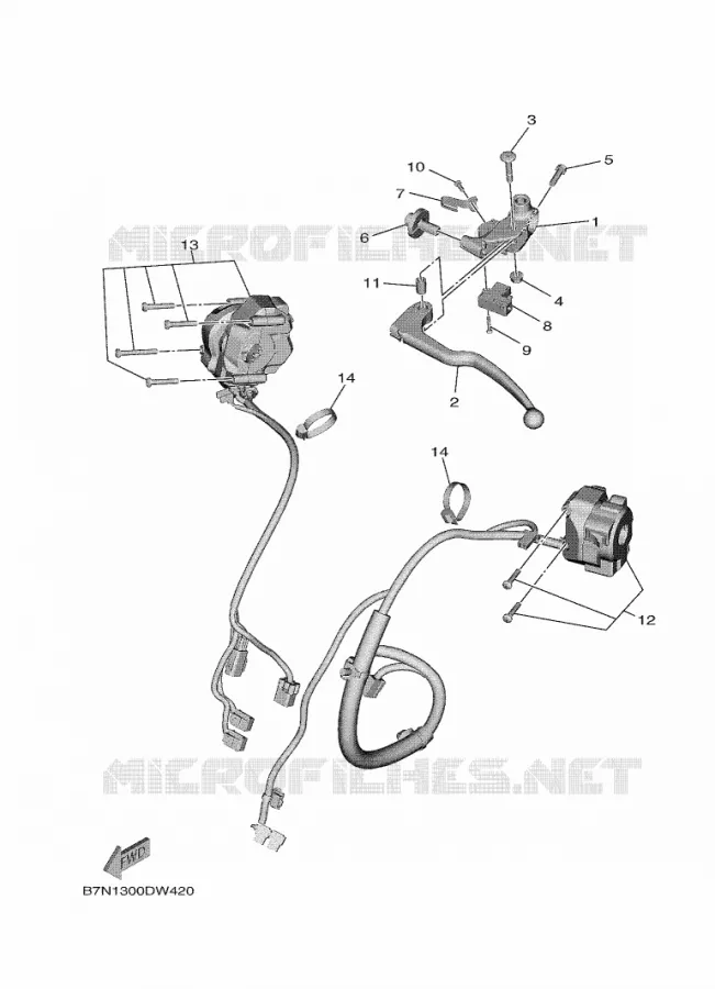 COMMODO / LEVIER Yamaha MOTO 900 2022 MT  MTN890