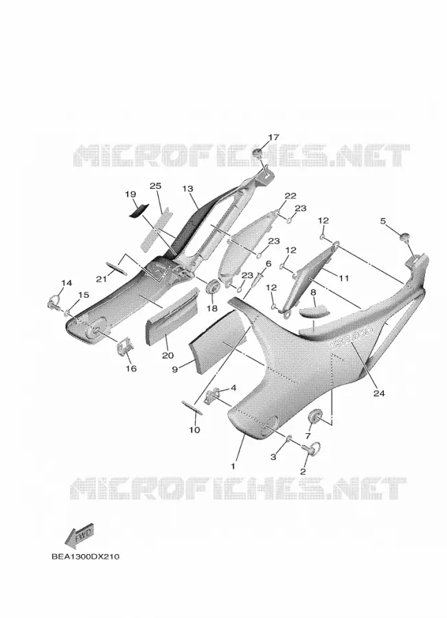 COUVERCLE LATERAL Yamaha MOTO 900 2022 XSR  MTM890