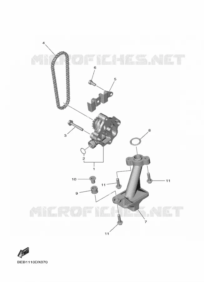 POMPE A HUILE Yamaha MOTO 700 2022 R7  YZF690-U