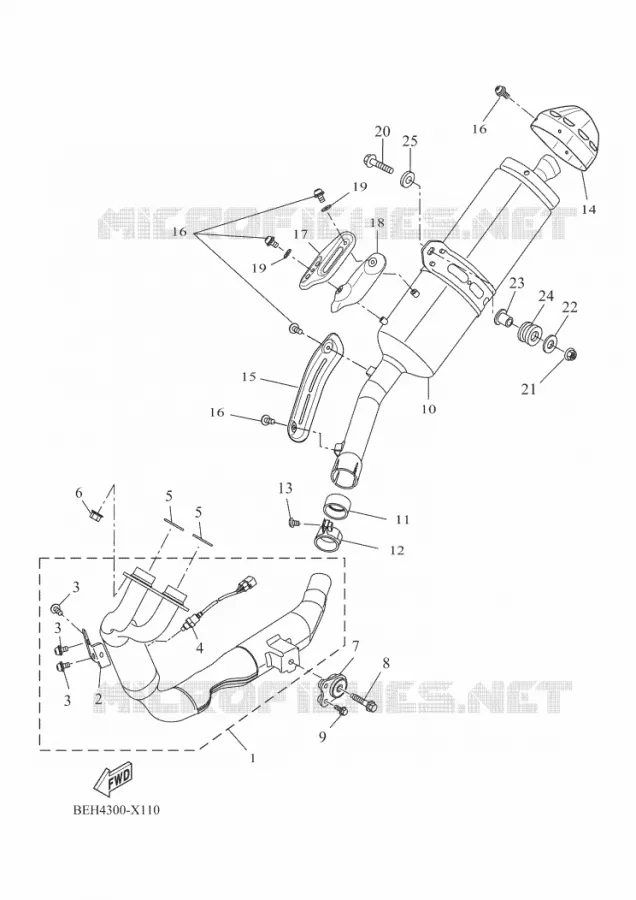 ECHAPPEMENT Yamaha MOTO 700 2022 TENERE  XTZ690D-B