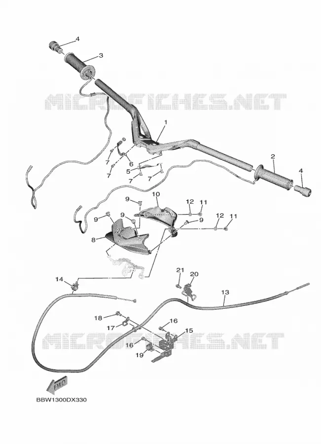 GUIDON ET CABLES Yamaha SCOOTER 560 2022 TMAX  XP560D