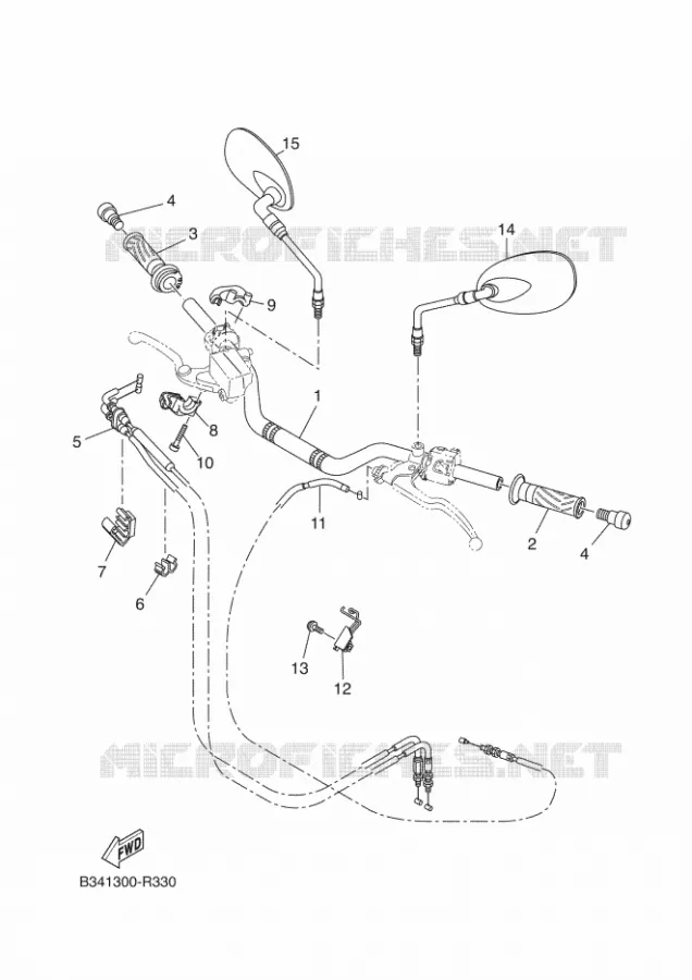 GUIDON ET CABLES Yamaha MOTO 700 2022 XSR  MTM690-U