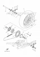 ROUE ARRIERE pour Yamaha XSR 700 A2 35KW de 2022