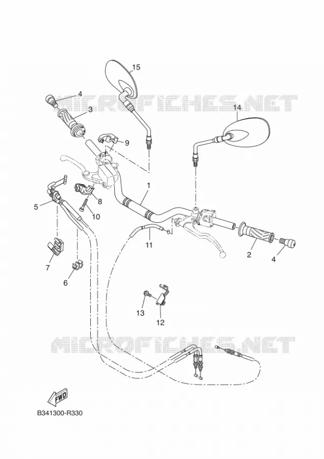 GUIDON ET CABLES Yamaha MOTO 700 2022 XSR  MTM690-U