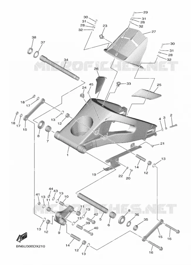 BRAS OSCILLANT  Yamaha MOTO 600 2022 R6  YZF600W