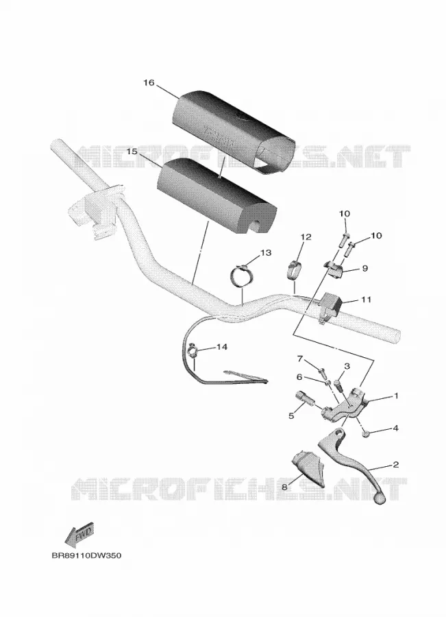 COMMODO / LEVIER Yamaha MOTO 65 2022 YZ  YZ65