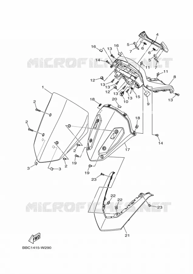 PARE BRISE Yamaha SCOOTER 155 2022 NMAX  GPD155-A
