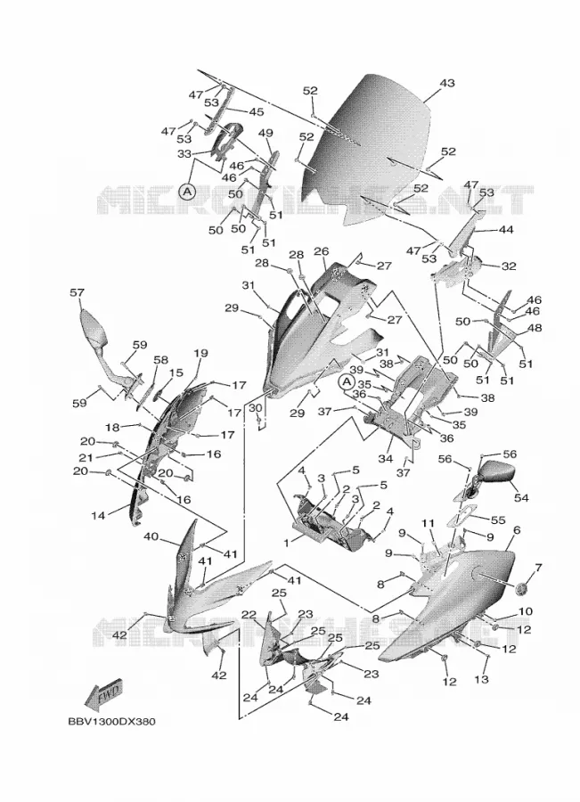 PARE BRISE Yamaha SCOOTER 560 2022 TMAX  XP560