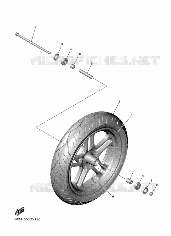ROUE AVANT Yamaha SCOOTER ELECTRIC 2022 NEO'S  ESS025