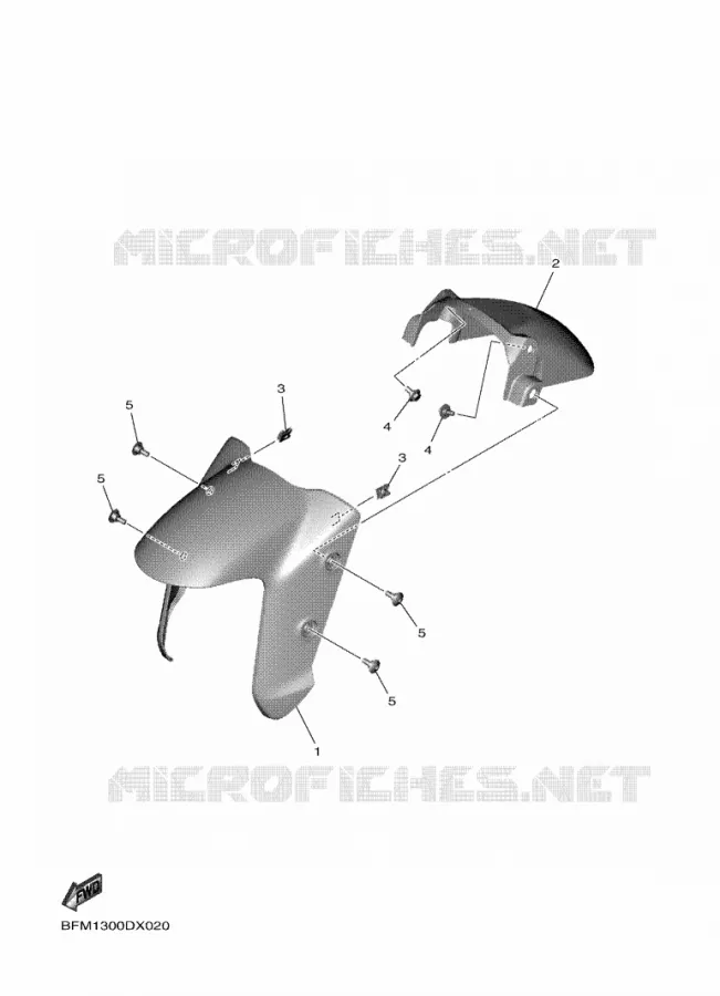 GARDE BOUE AVANT Yamaha SCOOTER ELECTRIC 2022 NEO'S  ESS025