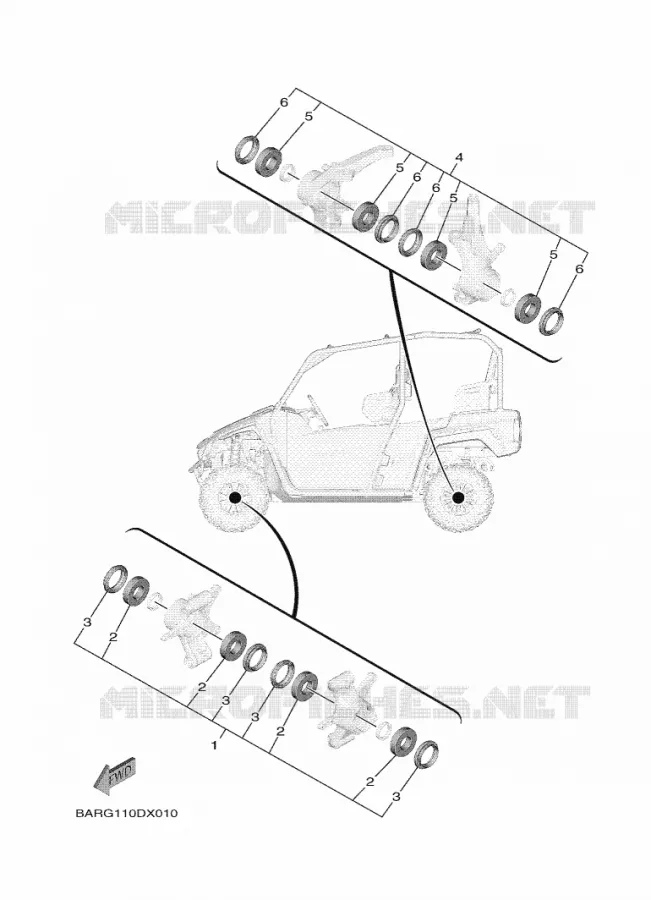 KIT PIECES D'ENTRETIEN Yamaha SIDE BY SIDE 850 2022 WOLVERINE  YXF850E/YX85FPAN