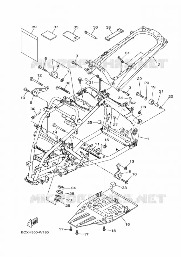 CADRE Yamaha QUAD 700 2022 RAPTOR  YFM700R