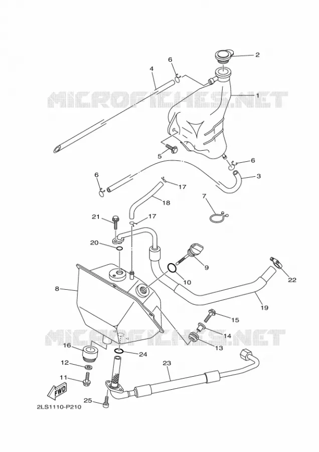 RESERVOIR D'HUILE Yamaha QUAD 700 2022 RAPTOR  YFM700R