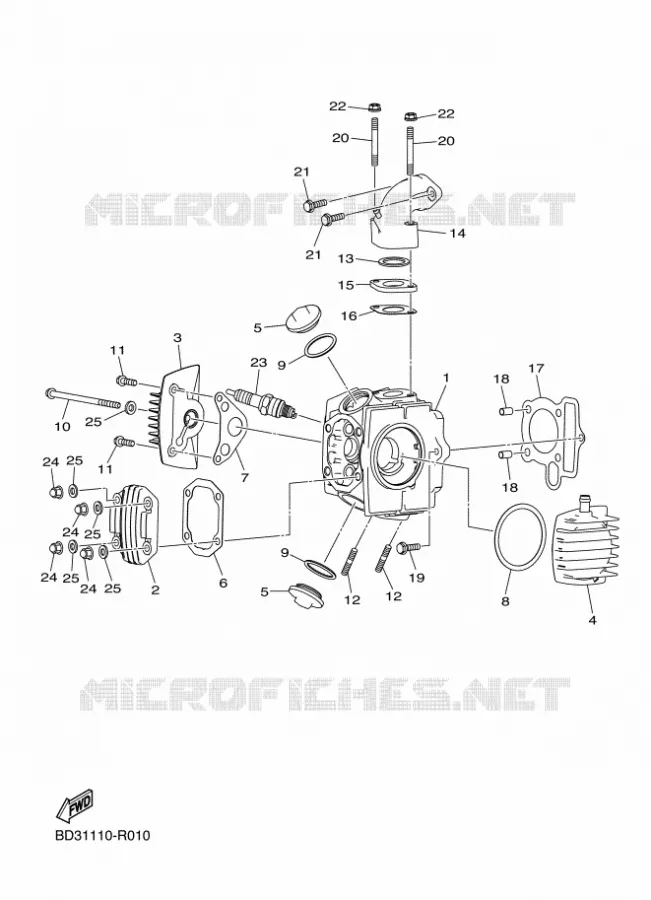 CULASSE Yamaha QUAD 90 2022 RAPTOR  YFM90R
