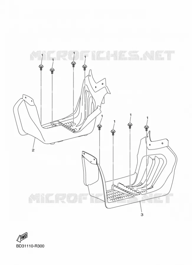 BEQUILLE / REPOSE PIEDS Yamaha QUAD 90 2022 RAPTOR  YFM90R