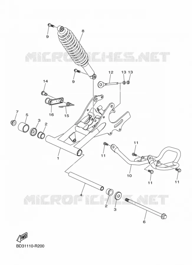BRAS OSCILLANT  Yamaha QUAD 90 2022 RAPTOR  YFM90R