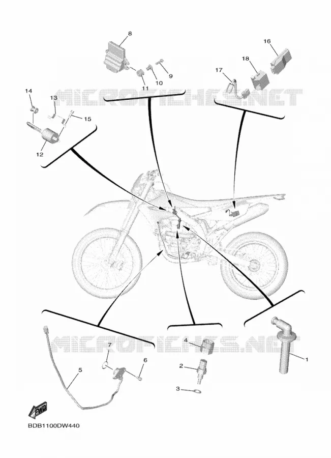 PARTIE ELECTRIQUE 1 Yamaha MOTO 450 2023 WRF  WR450F