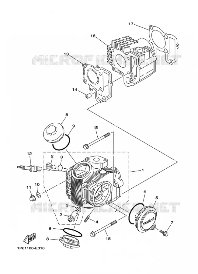 CULASSE Yamaha MOTO 50 2023 TTR  TT-R50E