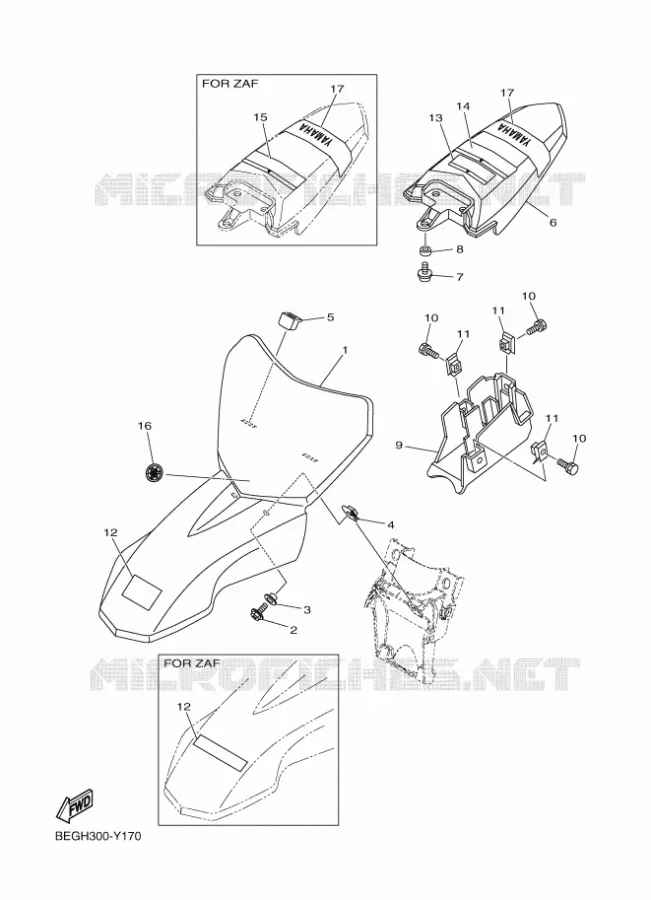 GARDE BOUE Yamaha MOTO 50 2023 TTR  TT-R50E