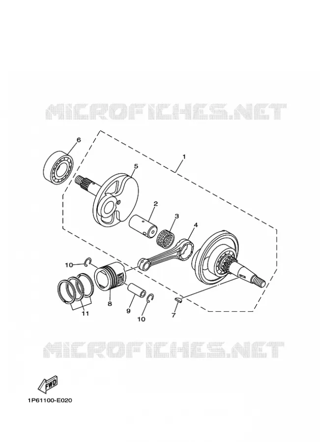 VILEBREQUIN / PISTON Yamaha MOTO 50 2023 TTR  TT-R50E