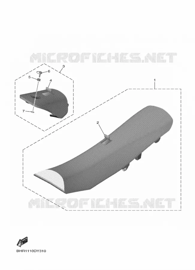 SELLE Yamaha MOTO 450 2023 YZF  YZ450F