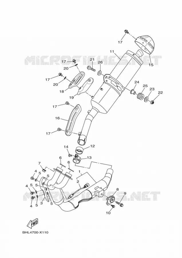 ECHAPPEMENT Yamaha MOTO 700 2023 XTZ  XTZ690