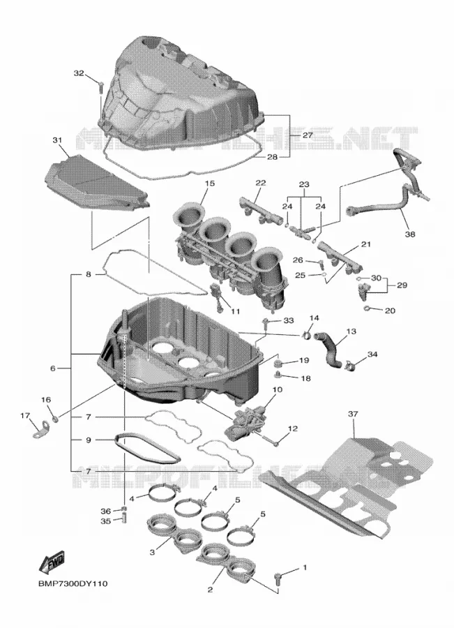 ADMISSION Yamaha MOTO 1000 2023 R1  YZF1000W