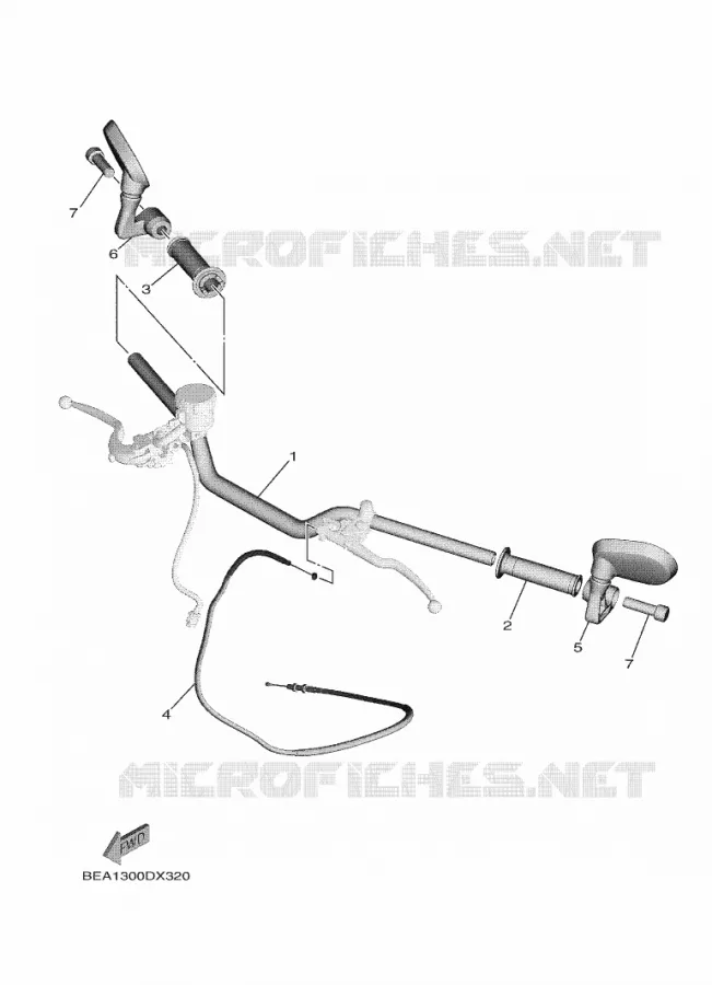 GUIDON ET CABLES Yamaha MOTO 900 2023 XSR  MTM890-U