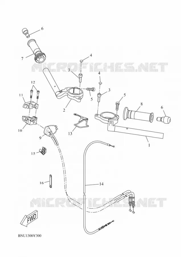 GUIDON ET CABLES Yamaha MOTO 125 2023 R125  YZF125-A