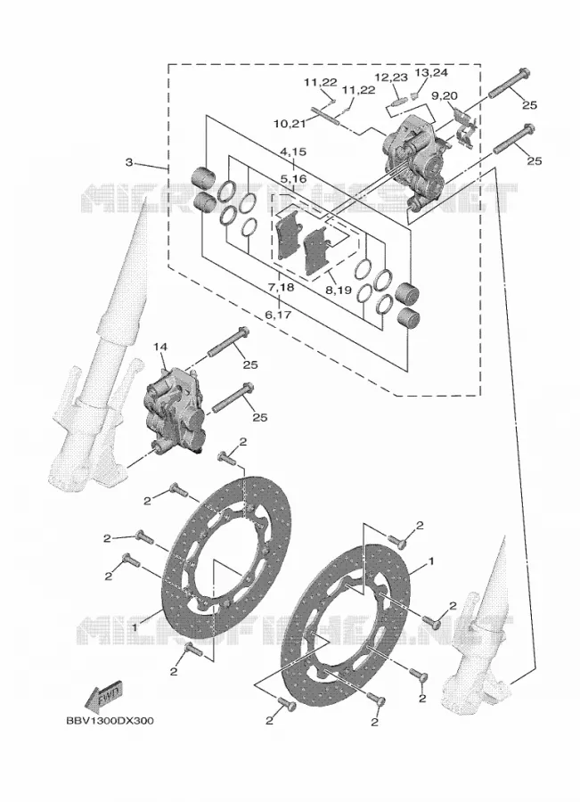 ETRIER DE FREIN AVANT Yamaha SCOOTER 560 2023 TMAX  XP560D