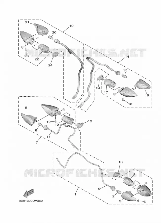 CLIGNOTANT Yamaha SCOOTER 300 2023 TRICITY  MWD300