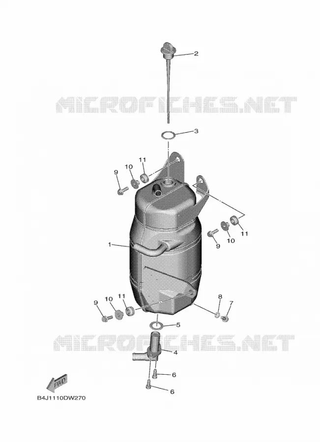 RESERVOIR D'HUILE Yamaha SIDE BY SIDE 850 2023 WOLVERINE  YXE850EN / YX85EPAP