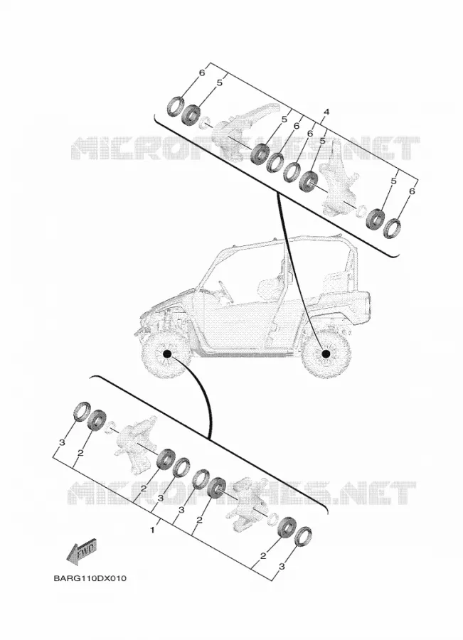 KIT PIECES D'ENTRETIEN Yamaha SIDE BY SIDE 850 2023 WOLVERINE  YXF850E / YX85FPAP