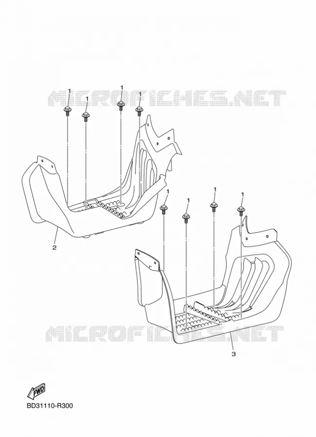 BEQUILLE / REPOSE PIEDS Yamaha QUAD 90 2023 RAPTOR  YFM90R