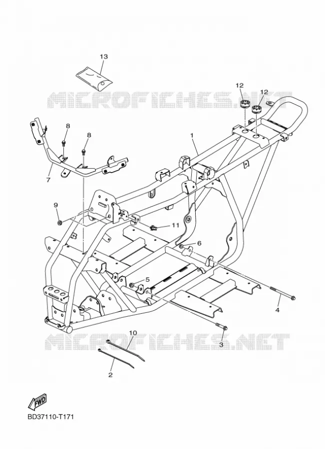 CADRE Yamaha QUAD 90 2023 RAPTOR  YFM90R