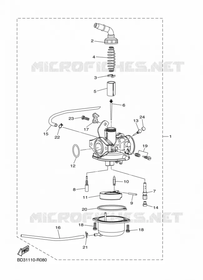 CARBURATEUR Yamaha QUAD 90 2023 RAPTOR  YFM90R