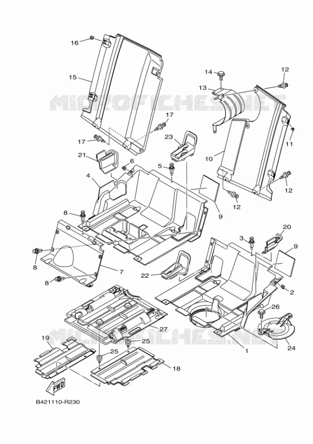 CACHE LATERAL 2 Yamaha SIDE BY SIDE 700 2023 VIKING  YXM700E / YX70MPP