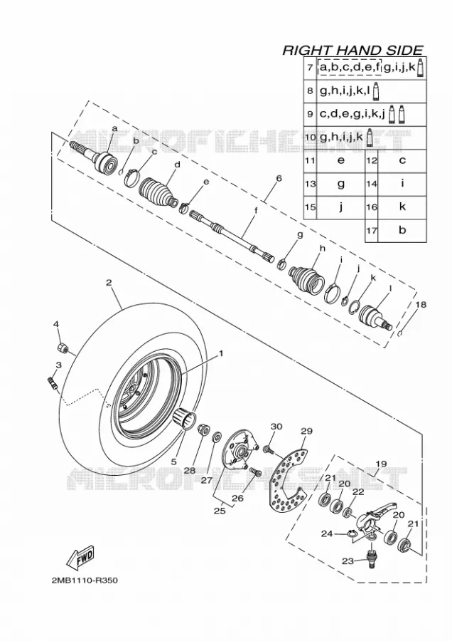 ROUE AVANT 2 Yamaha SIDE BY SIDE 700 2023 VIKING  YXM700E / YX70MPP