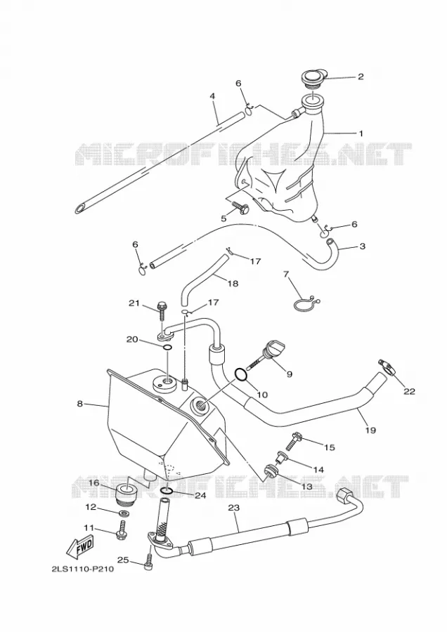 RESERVOIR D'HUILE Yamaha QUAD 700 2023 RAPTOR  YFM700R
