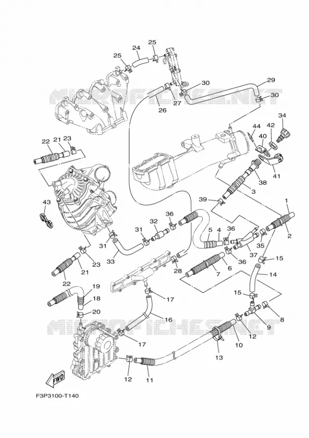 ECHAPPEMENT 2 Yamaha Waverunner 1800 2022 GP  GP1800C