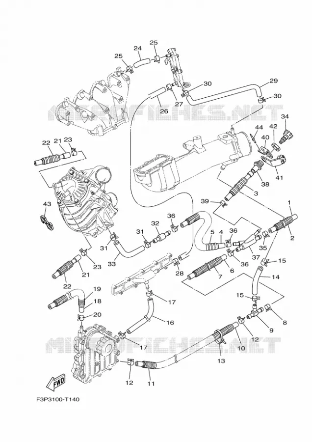 ECHAPPEMENT 2 Yamaha Waverunner 1800 2023 GP  GP1800C