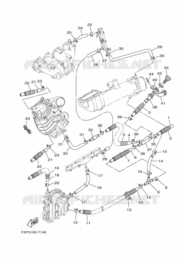 ECHAPPEMENT 2 Yamaha Waverunner 1800 2023 GP  GP1800C