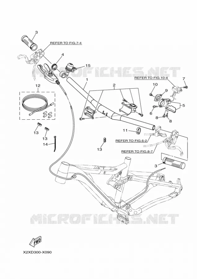 GUIDON ET CABLES Yamaha EBIKES ELECTRIC 2022 MORO  PE65M7S