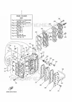 CYLINDRE / CARTER MOTEUR pour Yamaha 40VMHOS de 2020