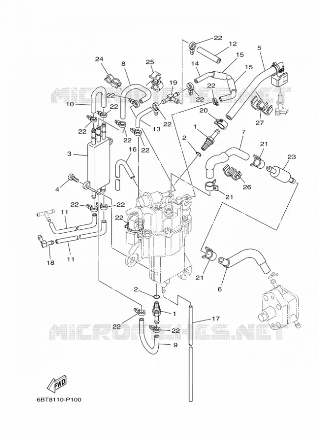 POMPE A INJECTION 2 Yamaha OUTBOARD ENGINES 40hp (29.4kW) 2020 F40  F40FET