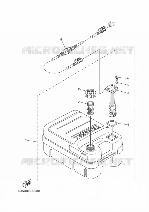 RESERVOIR A ESSENCE Yamaha OUTBOARD ENGINES 40hp (29.4kW) 2020 F40  F40FET