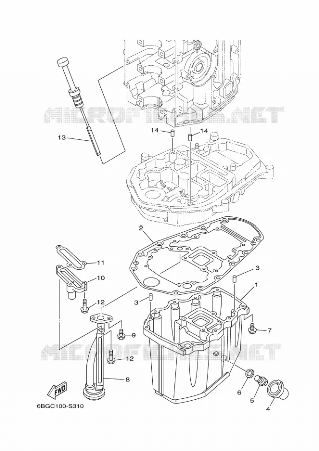 VENTILATEUR D'HUILE Yamaha OUTBOARD ENGINES 40hp (29.4kW) 2020 F40  F40FED