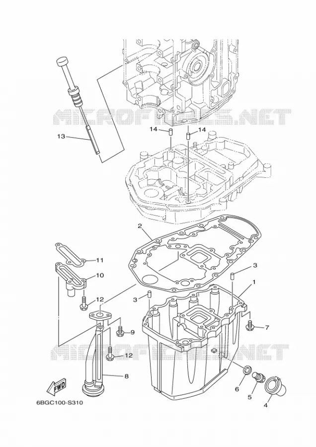 VENTILATEUR D'HUILE Yamaha OUTBOARD ENGINES 40hp (29.4kW) 2020 F40  F40FEHD